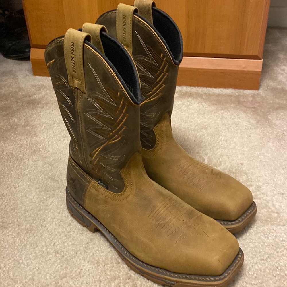 Irish Setter Men’s steel toed boots Brand New never worn